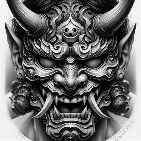 Japanese Mask Tattoo Meaning Hannya Mask Tattoo Meaning Though The