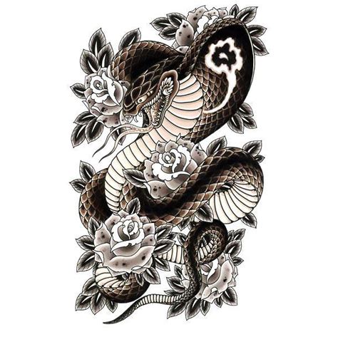 Japanese Snake Tattoo Design