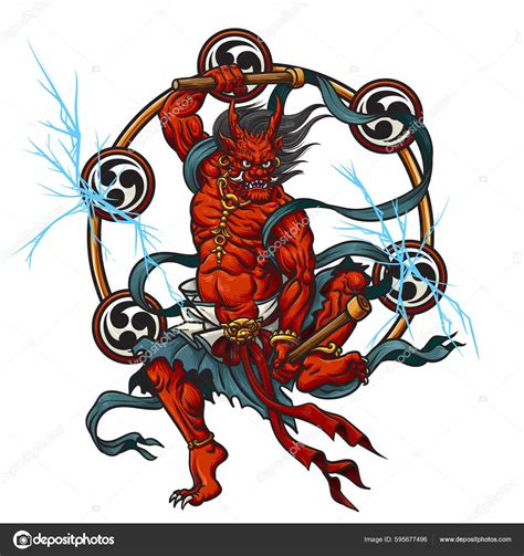 Japanese Thunder God Tattoo