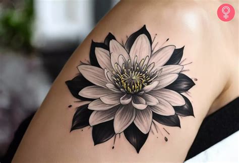 Japanese Water Lily Tattoos Water Lily With Waves Done By