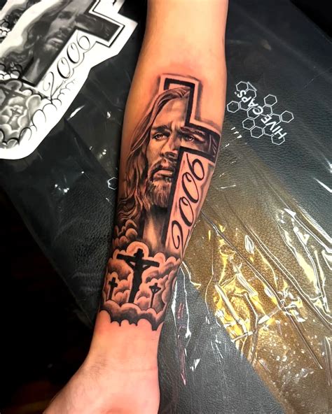 Jesus Forearm Tattoo Designs Bronctattooaus Com