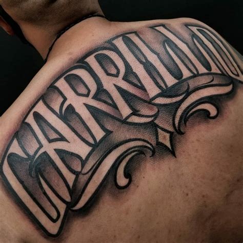 Last Name Back Tattoo