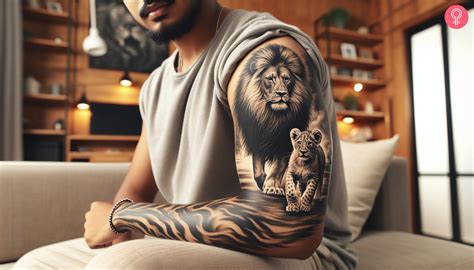 Lion And Cub Tattoo