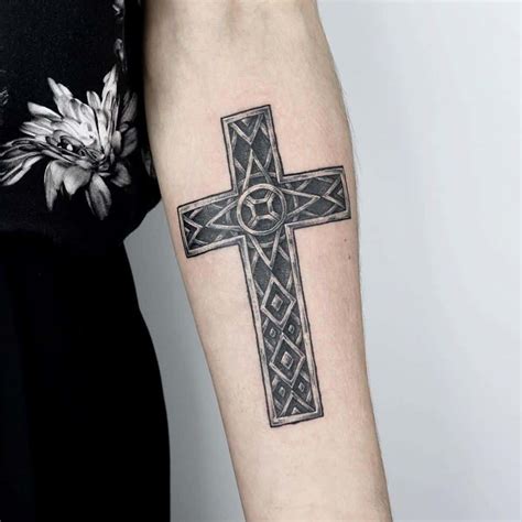 Lower Arm Cross Tattoos