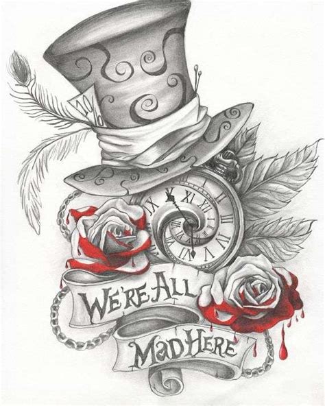 Mad Hatter Tattoo Designs