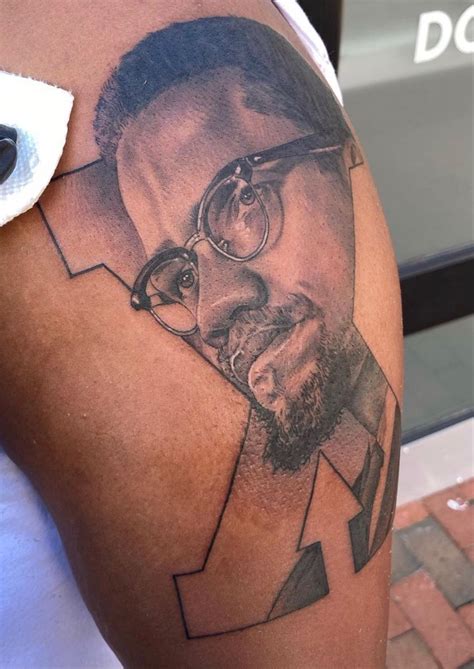 Malcolm X Portrait Tattoos Malcolm X Tattoo