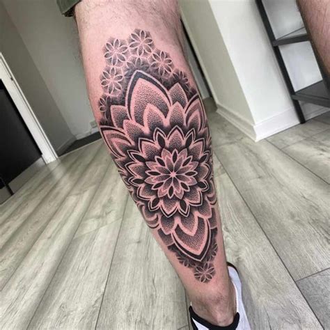 Mandala Calf Tattoos Mandala Calf Tattoos