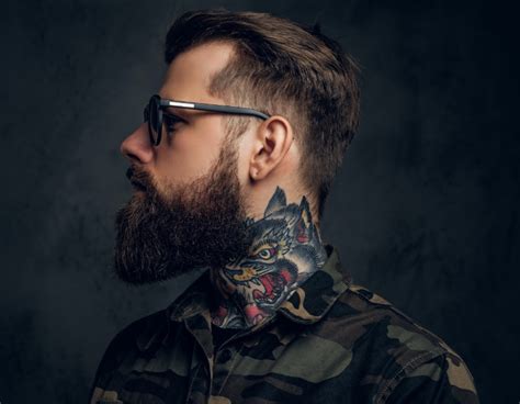Manly Neck Tattoos Neck Tattoo Man Hi Res Stock Photography And Images