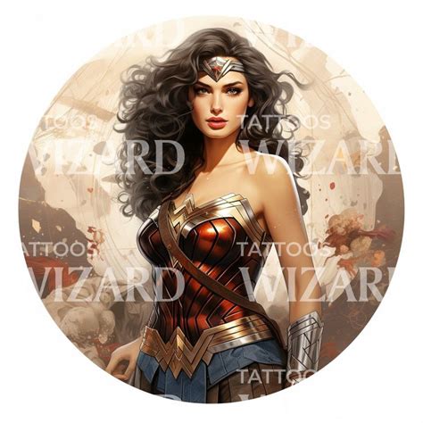 Marvel Inspired Wonder Woman Tattoo Design