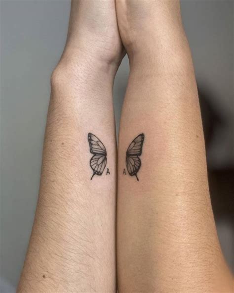 Matching Butterfly Tattoo For Best Friends