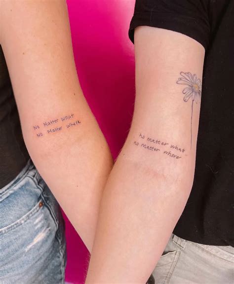 Matching Quote Tattoos For Sisters