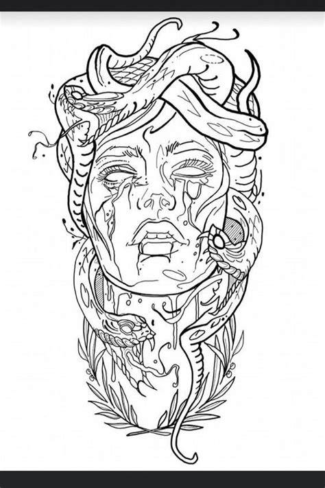 Medusa Tattoo Medusa Tattoo Stencil Simple Medusa Tattoo Medusa