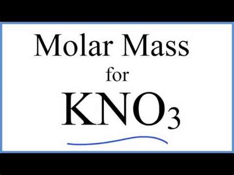 Molar Mass of KNO3: Quick Chemistry Fact