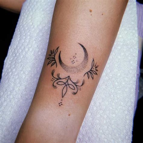 Moon And Ornaments By Belladona Hurricane Tattoogrid Net