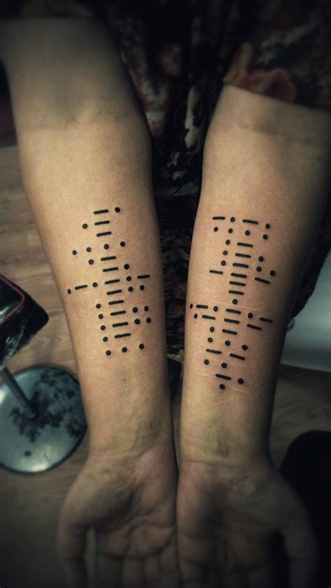 Morse Code Tattoo Tattoo Bilder