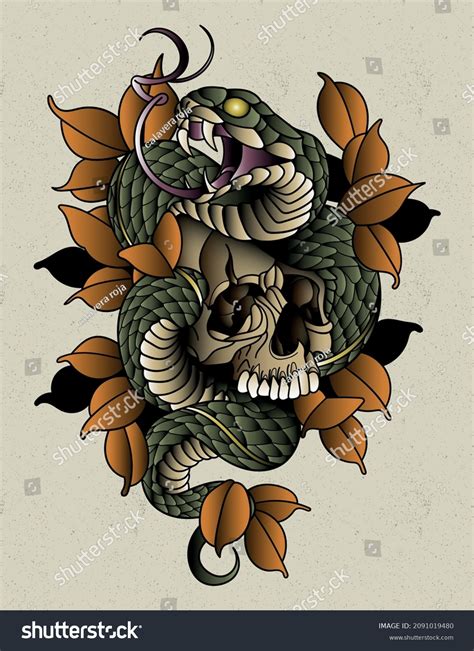 Neo Traditional Snake Tattoos