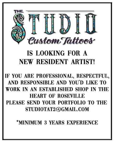 News The Studio Tattoos Amp Art Gallery Roseville Ca Tattoo And Piercing
