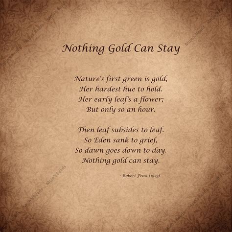 The Timeless Truth of 'Nothing Gold Can Stay' in Life's Moments