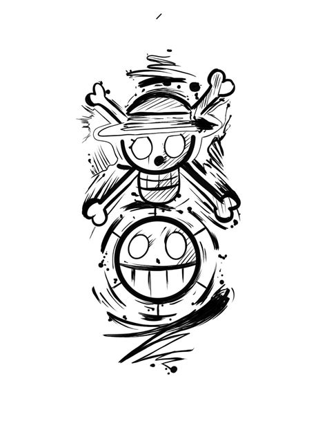 One Piece Tattoo Sketch At Eduardo Myers Blog