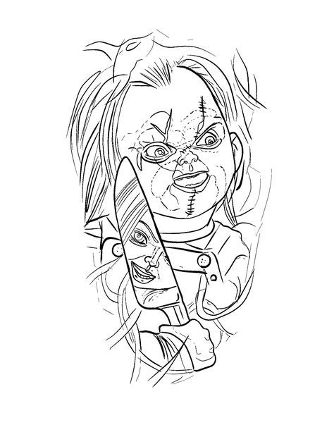 Outline Chucky Tattoo Designs Watercolor Tattoo Design Outline Chucky Tattoo Designs Watercolor Tattoo Design