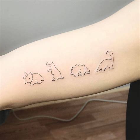 Outline Cute Dinosaur Tattoo Tattoo Style Trends