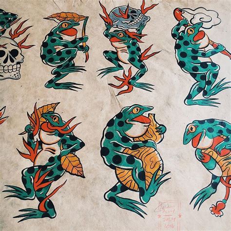 Part Of A Big Sheet Of Japanese Frogs I Painted Back In July Still Got