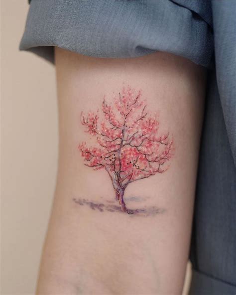 Peach Tree Blossom Tattoo