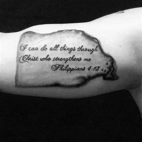 Philippians 4 13 Tattoo On Bicep