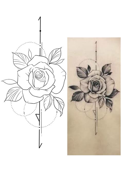 Pin By 419Inkstudio On Design For Stencil Tattoos Rose Drawing