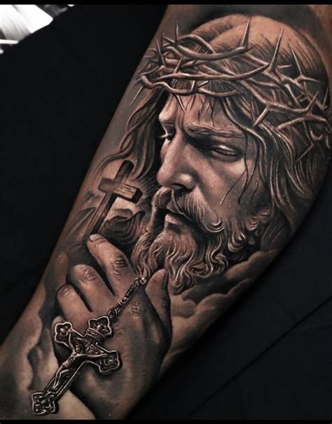 Pin By Alvaro Copycat On Tattoos Jesus Tattoo Sleeve Jesus Tattoo