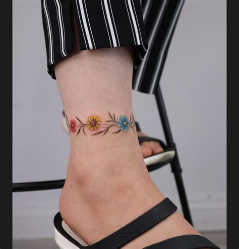 Pin By And Rew Goorung On Flowers Art In Lag Ankle Tattoos For Women