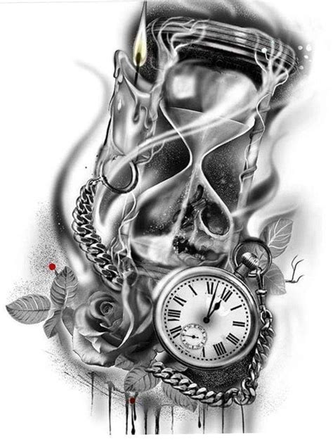 Pin By Honza On D Msk Tetov N Clock Tattoo Sleeve Hour Glass