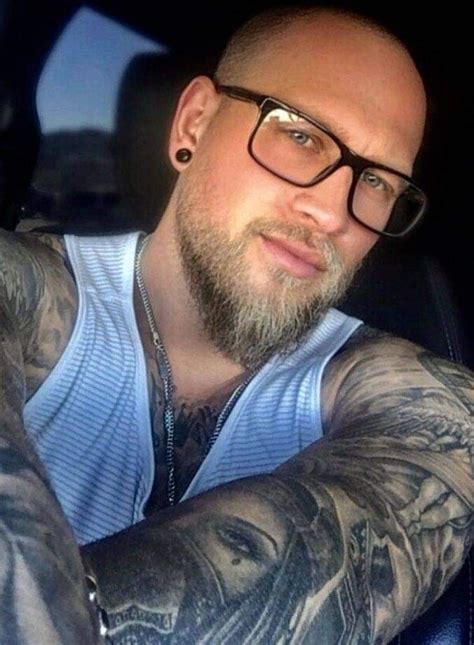 Pin By Mario On Tats Bearded Tattooed Men Bald Men With Beards