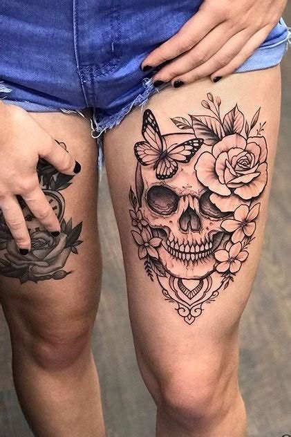 Pin By Mrs Goldstein On Body Works Skull Thigh Tattoos Feminine Skull Tattoos Girly Skull Tattoos Pin By Mrs Goldstein On Body Works Skull Thigh Tattoos Feminine Skull Tattoos Girly Skull Tattoos