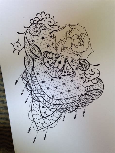 Pin By Svetlana On Lace Drawing Lace Tattoo Black Lace Tattoo