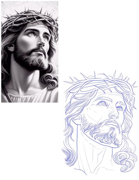 Pin By Wisnu On Tato In 2025 Jesus Drawings Jesus Tattoo Design