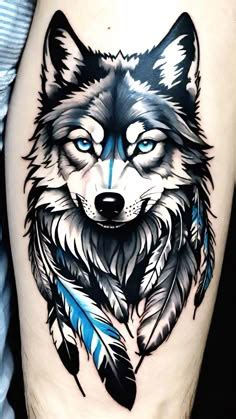 Pin Van Anna Op Tattoo Tatoeage Wolf Dieren Tatoeages