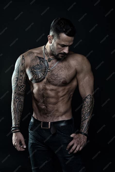 Premium Photo Beautiful Male Torso Men Tattoo Casual Fashion Muscular