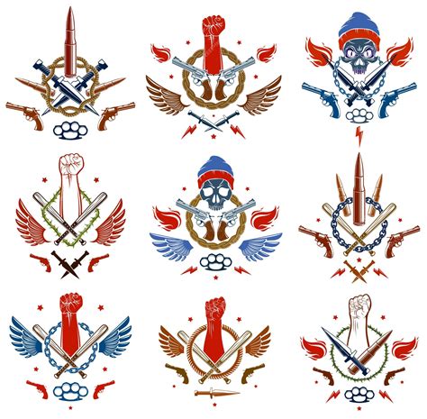 Premium Vector Anarchy And Chaos Aggressive Emblem Or Logo With