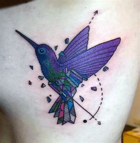 Purple Hummingbird Tattoo