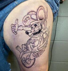 Rat Fink Tattoo Calf Booyren