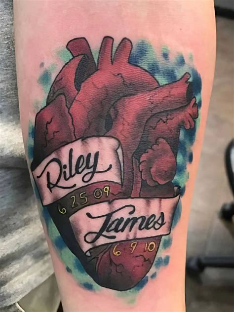 Real Heart Tattoo Designs With Names Real Heart Tattoo Designs With Names