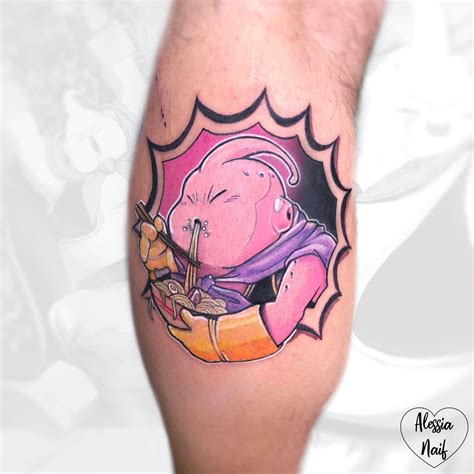 Realism Super Buu Tattoo Took About 7 1 2 Hours All In One Session Lol R Dbz