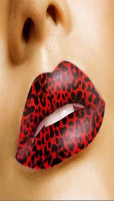Red Leopard Print Temporary Lip Tattoo By Violent Lips Apparel Addiction Lipstick Lipsticker Animal Print Shopaa Red Leopard Print Temporary Lip Tattoo By Violent Lips Apparel Addiction Lipstick Lipsticker Animal Print Shopaa