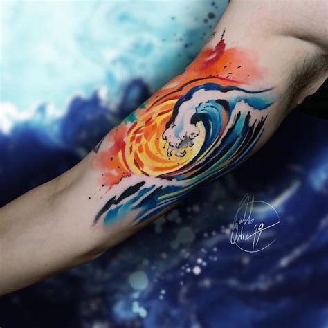 Riding The Waves Exploring The Beauty Of Wave Tattoos Art And Design