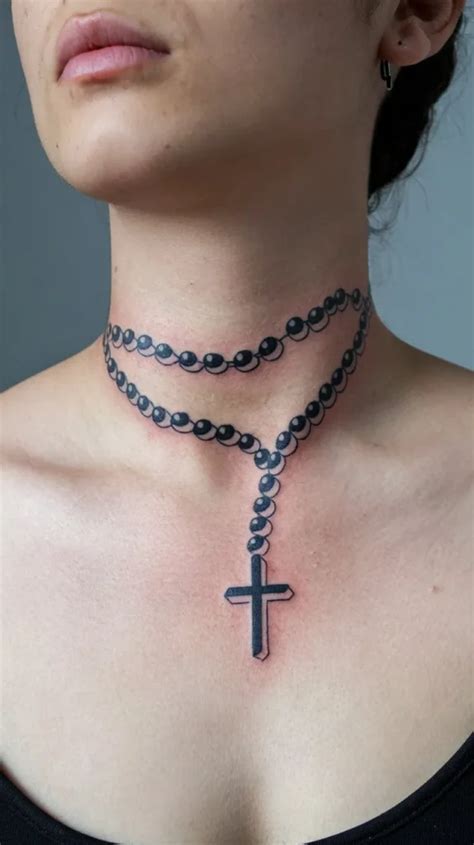 Rosary Tattoo Around The Neck Togo List Rosary Tattoo Around The Neck Togo List