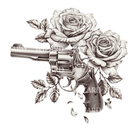 Rose And Gun Tattoo Designs Guns And Roses Over 2 466 Royalty Free