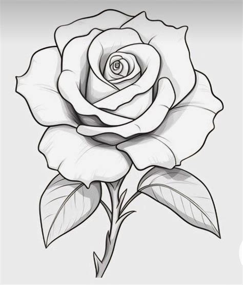 Rose Drawing Tattoo Tattoo Outline Drawing Roses Drawing Floral