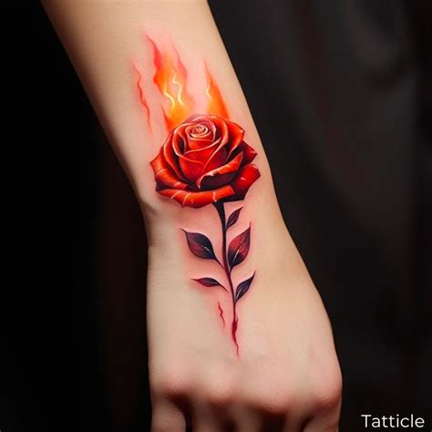Rose On Fire Tattoo Bronctattooaus Com Rose On Fire Tattoo Bronctattooaus Com