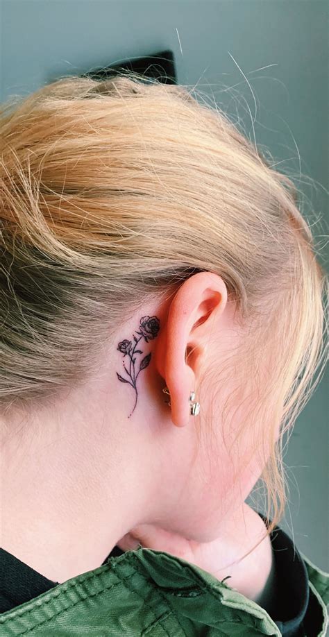 Rose Tattoo Back Of Ear At Eva Timmins Blog Rose Tattoo Back Of Ear At Eva Timmins Blog